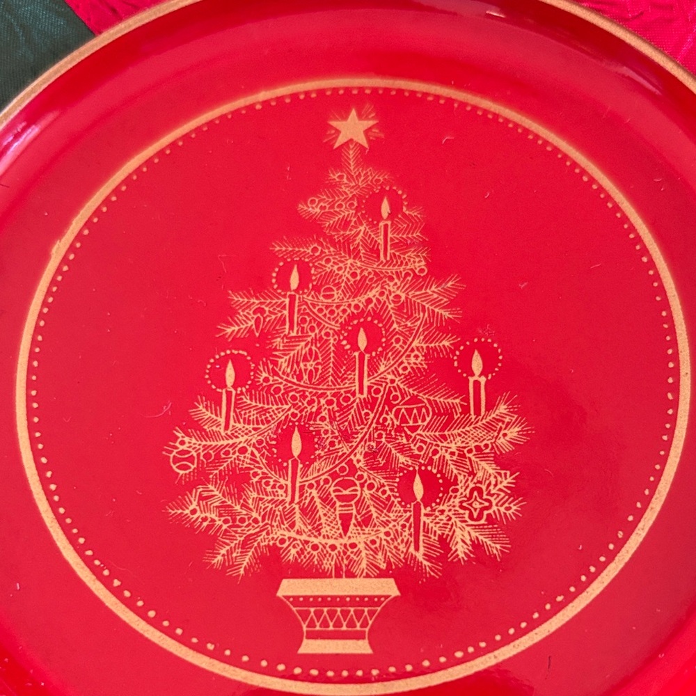 🎄Vintage 1970’s Otagiri Christmas Tree Tray and Coaster Set - Picture 4 of 7